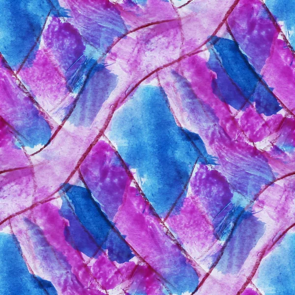 Макро акварель синий, фиолетовый, полосы бесшовные текстурные краски st — стоковое фото