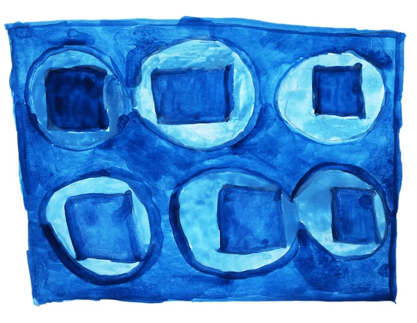 Абстрактный синий изолированный акварель — стоковое фото
