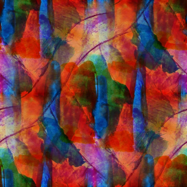 Безшовний синій червоний кубізм абстрактне мистецтво текстура Пікассо акварель — стокове фото