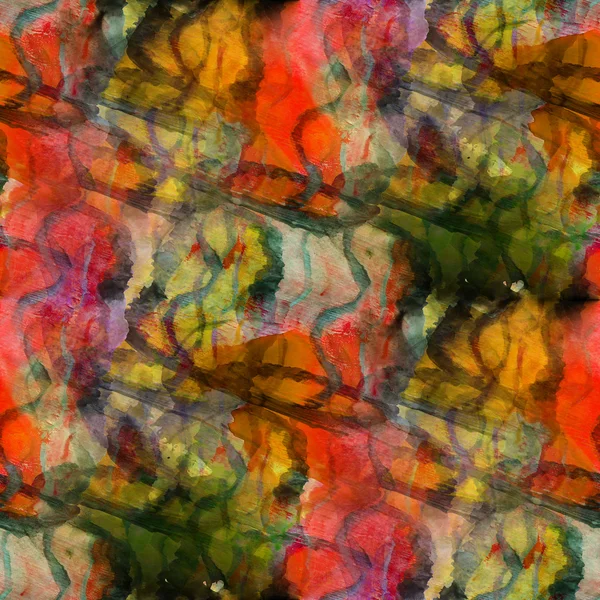 Inconsútil rojo, amarillo cubismo abstracto arte Picasso textura waterco — Foto de Stock