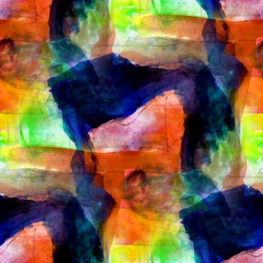 Dikişsiz Kübizm mavi, sarı, yeşil sanat Picasso'nun doku