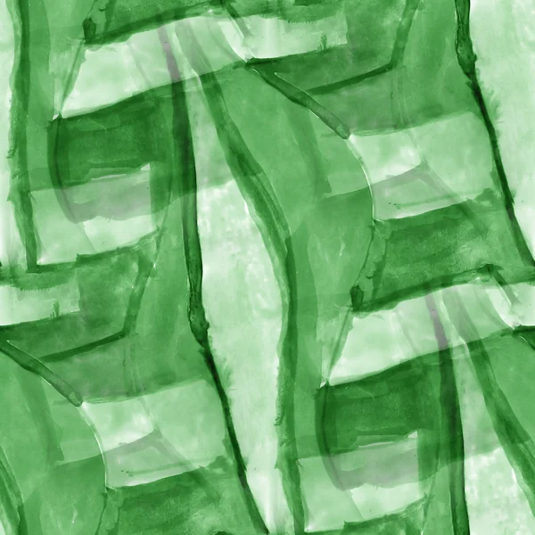 Seamless cubism abstract art Picasso texture green watercolor wa — Stockfoto