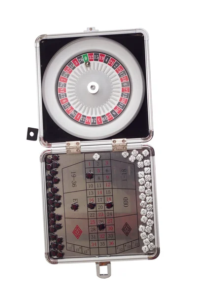 Amerikaanse roulette tafelspel verzegelde geïsoleerd — Stockfoto