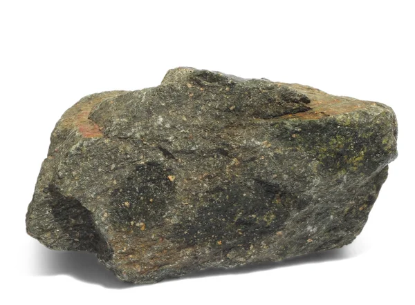 Granit grauer Stein ein isolierter auf weißem Hintergrund — Stockfoto