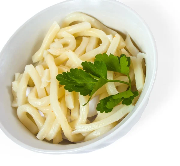 Tasty pasta plate isolated a on white background — Stock Photo, Image