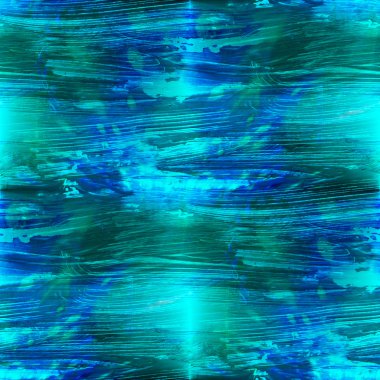 Dikişsiz sanat mavi, yeşil doku, sulu boya duvar kağıdı