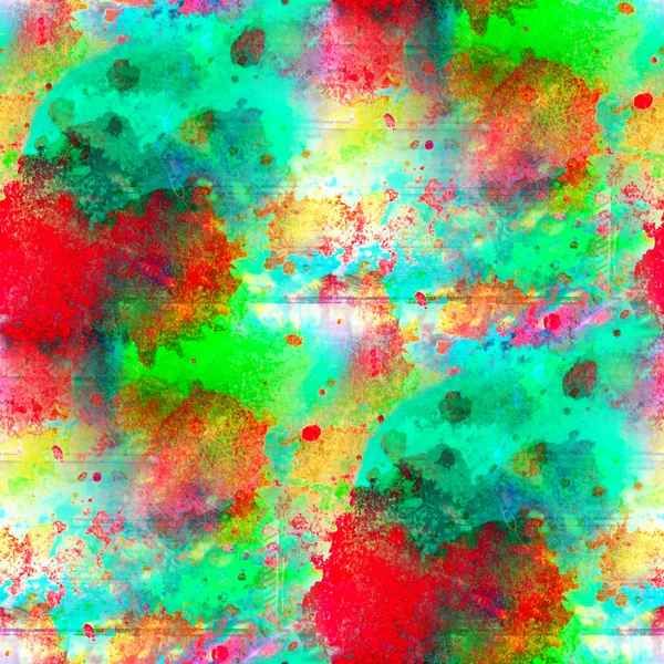 Seamless abstract art green, red texture, watercolor wallpaper b — Stock Photo, Image