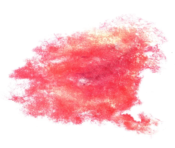 Miejscu plamę akwarela, różowa tekstura na białym tle na biały deseń — Zdjęcie stockowe