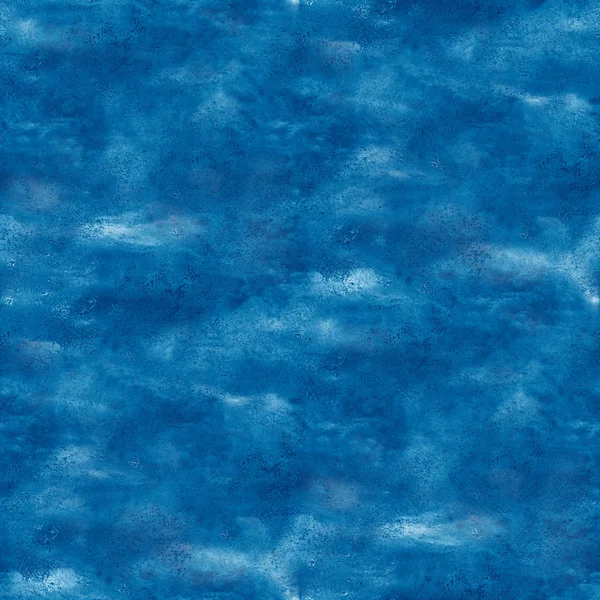 Macro blauwe vlekken aquarel naadloze textuur verf behang — Stockfoto