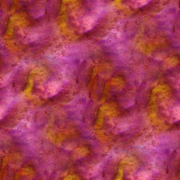 Macro stains purple, yellow watercolor seamless texture paint wa — Stock Photo, Image