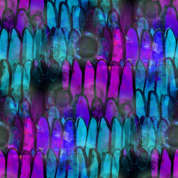 Bezszwowe niebieski, fioletowy sztuka tekstura tło, akwarela abstra — Zdjęcie stockowe