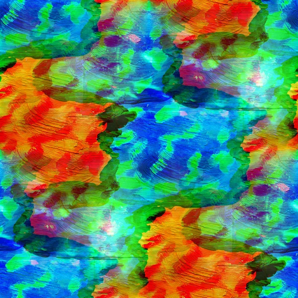 Абстрактный винтажный синий, зеленый, оранжевый авангард, акварельное море — стоковое фото