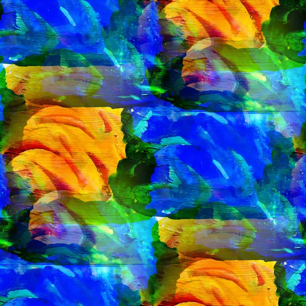 Абстрактний вінтажний синій, жовтий авангард, безшовний акварель t — стокове фото