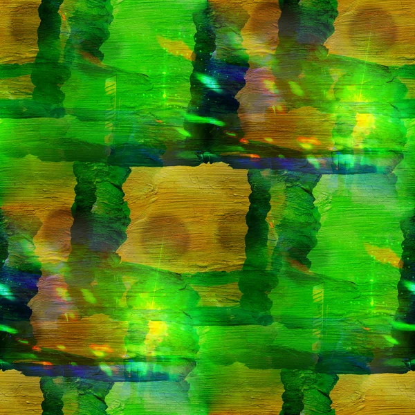 抽象的なビンテージ緑、茶色の前衛的な水彩画のシームレスなテ — ストック写真