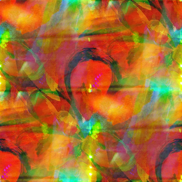 Textura de arte abstracto agua rojo, verde, color amarillo sin costura bac —  Fotos de Stock
