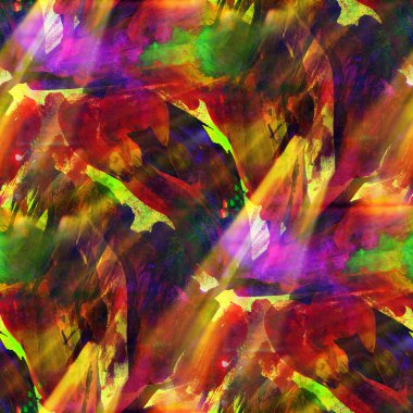 Sanat doku kırmızı, yeşil, mor soyut su renk sorunsuz bac