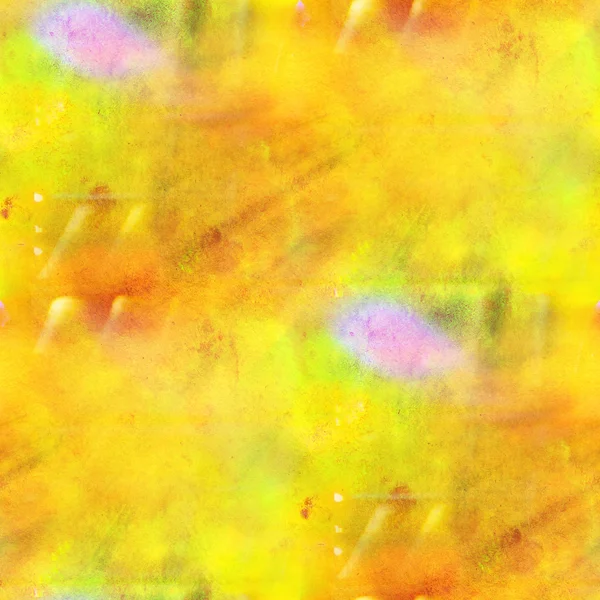 Arte sem costura cor amarela, fundo laranja aquarela água te — Fotografia de Stock