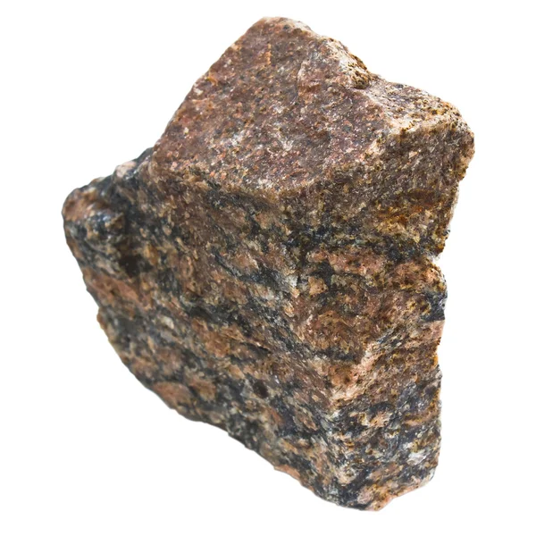 Pierre brun granit isolé sur fond blanc (dans mon portfoli — Photo