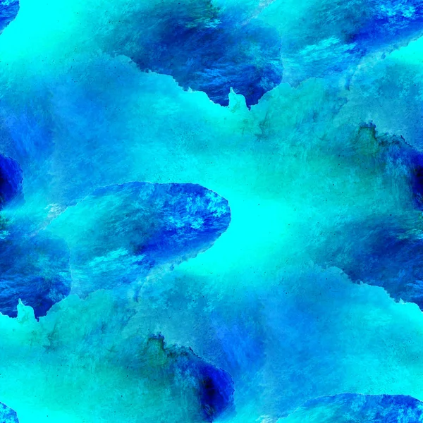 Arte azul sem costura, textura fundo aquarela — Fotografia de Stock