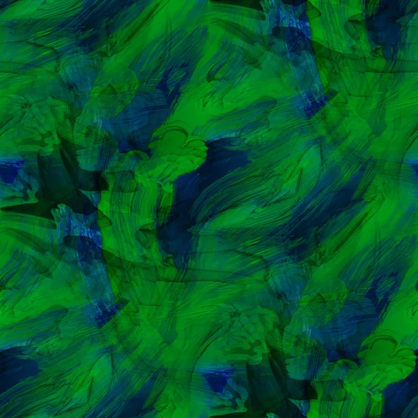 艺术蓝色，绿色无缝纹理水彩 — 图库照片
