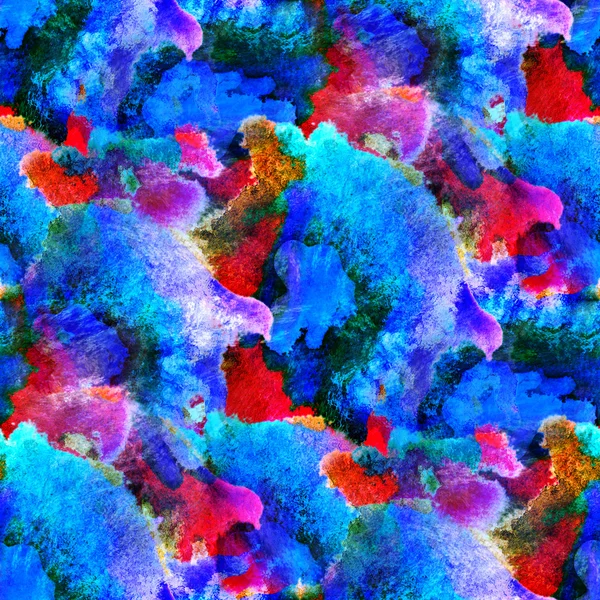 Kunst blauw, rood naadloze, textuur aquarel — Stockfoto