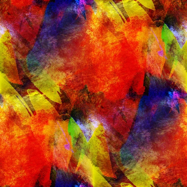 Red, blue, yellow seamless texture , watercolor — Stock Photo, Image