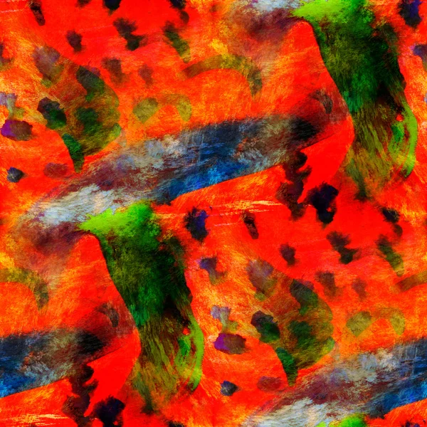 Fond d'écran abstrait orange, vert sans couture aquarelle art main pa — Photo