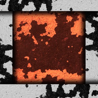 Turuncu soyut doku duvar eski ağrı wallpap üzerinde çatlaklar ile