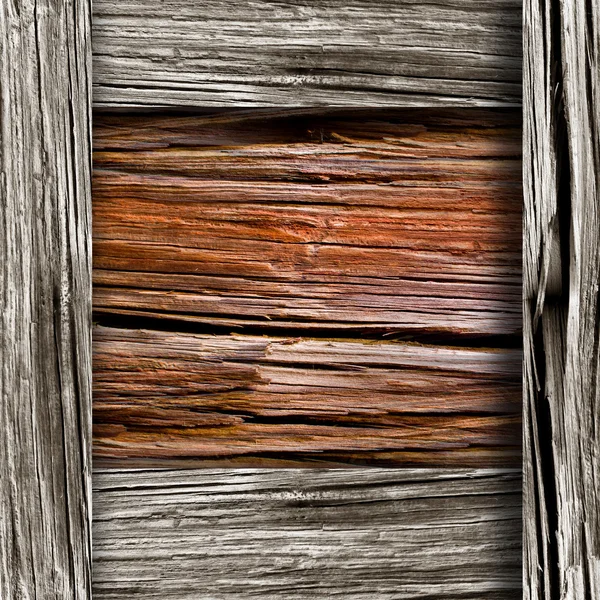 Texture of old wood with cracks background wallpaper — Stock Photo, Image