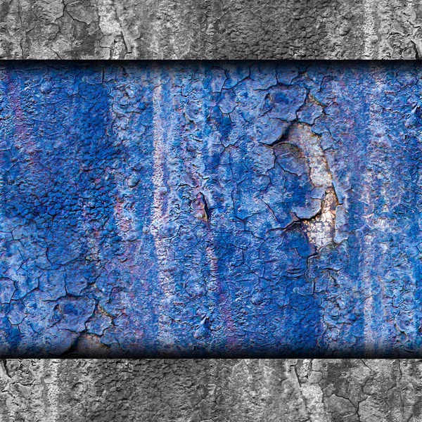 Texture of rusty blue colored rough background for your message — Stock Photo, Image