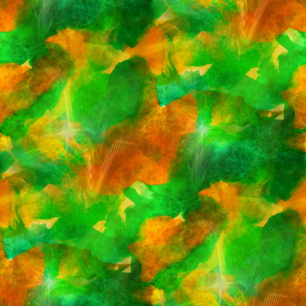 Schilderen van groen, gele hand achtergrond naadloze kunst wallpaper water — Stockfoto
