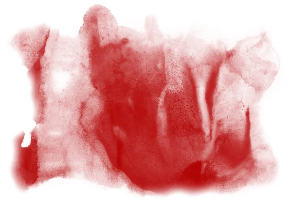 Εγκεφαλικό επεισόδιο χρώμα κόκκινο splatters χρώμα ακουαρέλα αφηρημένη νερό βούρτσα — Φωτογραφία Αρχείου