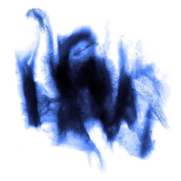 Barva tahu stříkance brus akvarel abstraktní voda modrá barva — Stock fotografie