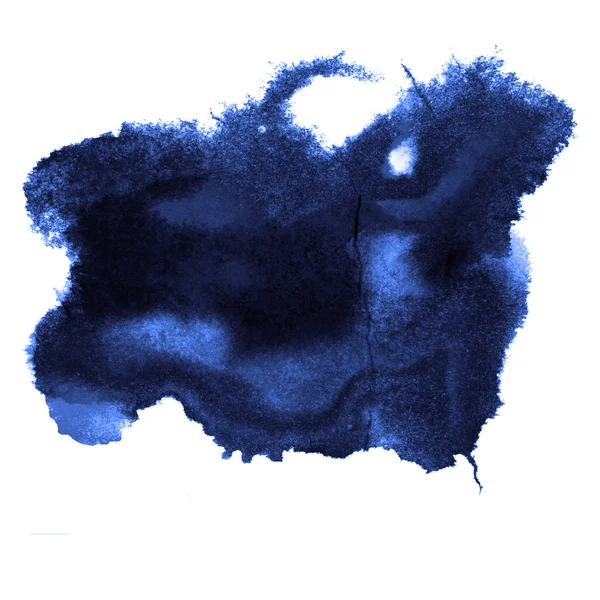 Lijn verf splatters kleur aquarel abstract water borstel blu — Stockfoto