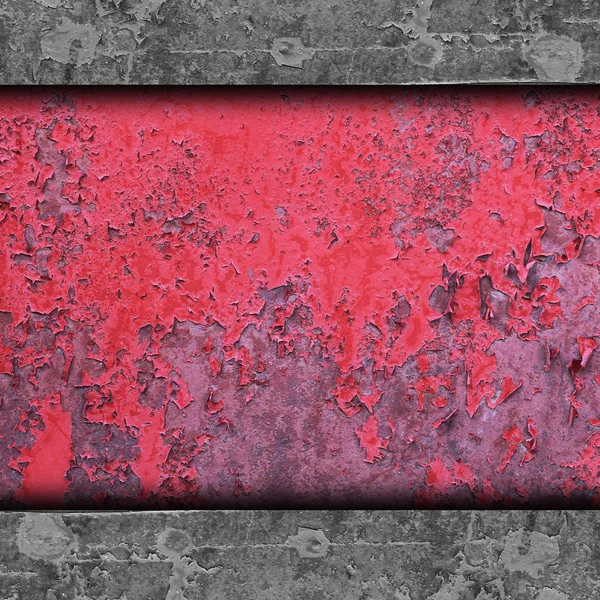 Kırmızı, boya, eski paslı demir arka plan duvar grunge kumaş abstrac — Stok fotoğraf