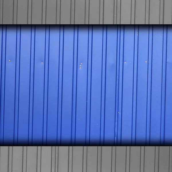 Železný plot modrý proužek pozadí stěny grunge tkaniny abstraktní st — Stock fotografie