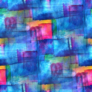 Sanat avant-garde mavi, pembe el boya arka plan sorunsuz wallpa