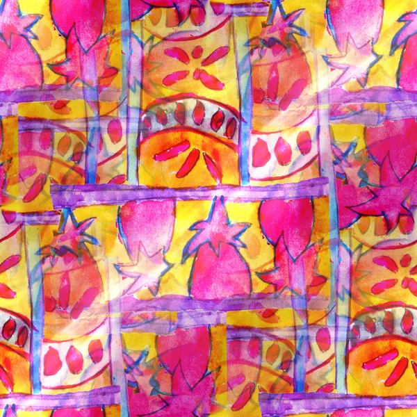 Art avant-garde fond main jaune, peinture rose mur sans couture — Photo