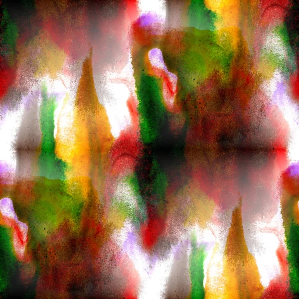 Taide käsi maali tausta punainen, keltainen, vihreä saumaton akvarelli — kuvapankkivalokuva