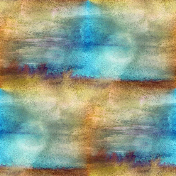 Texture de fond aquarelle brun, bleu sans couture motif abstrait — Photo