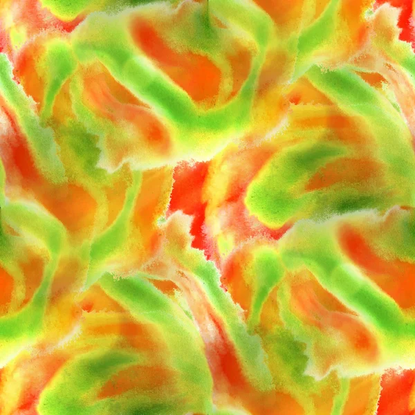 Фоновая текстура акварель зеленый, желтый, оранжевый бесшовный пресс — стоковое фото