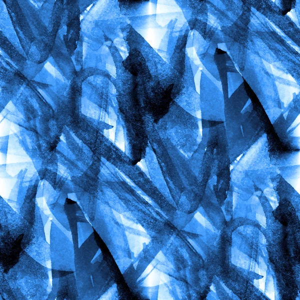 Blauwe textuur aquarel achtergrond naadloze abstracte patroon pai — Stockfoto