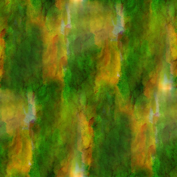 Зелений, коричневий фон текстури аквареллю безшовний абстрактний патч — стокове фото