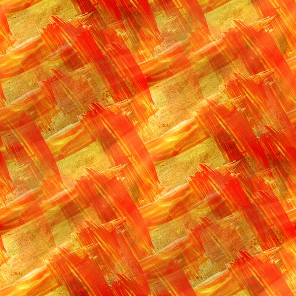 Warna cat air oranye latar belakang pola, ab tak berjahit kuning — Stok Foto