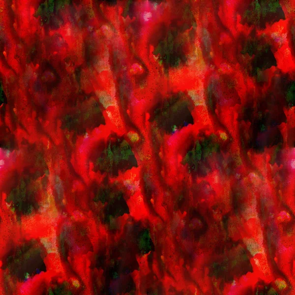 红色、 绿色背景纹理水彩无缝抽象贴画 — 图库照片
