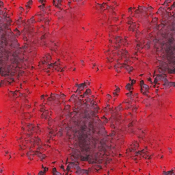 Dikişsiz kırmızı, boya, eski paslı demir arka plan duvar grunge fabri — Stok fotoğraf