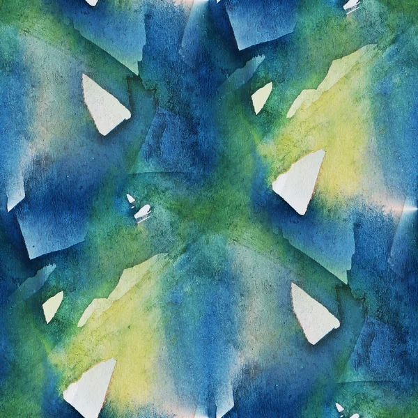 Cubismo sin costuras abstracto arte azul textura Picasso acuarela wal —  Fotos de Stock