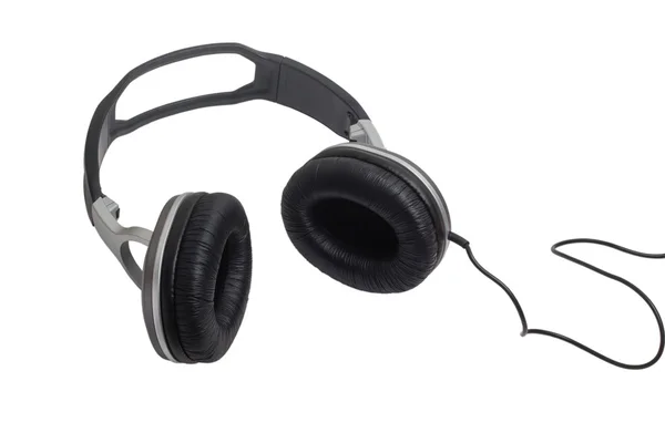 Навушники голова звуковий провід музика класичне стерео обладнання кабель — стокове фото