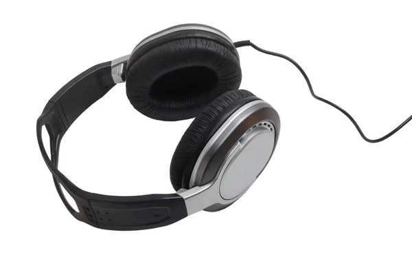 Fone de ouvido cabeça música áudio clássico fio estéreo equipamento cabo — Fotografia de Stock