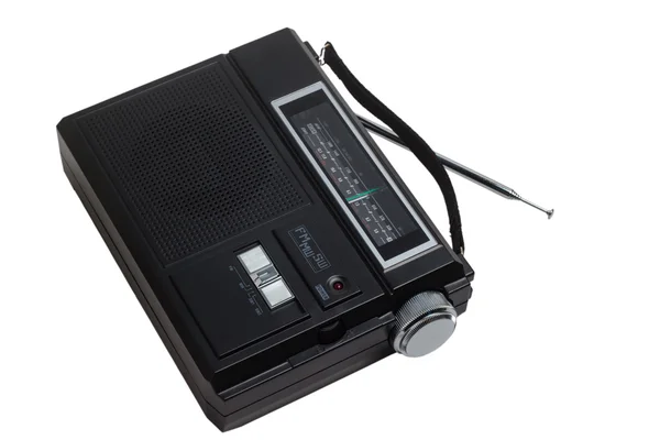 라디오 휴대용 fm 트랜지스터 오래 된 튜너 설정 격리 된 구식된 cl — 스톡 사진